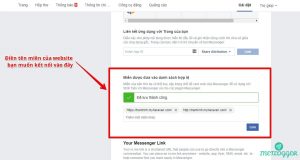 Điền tên miền muốn kết nối