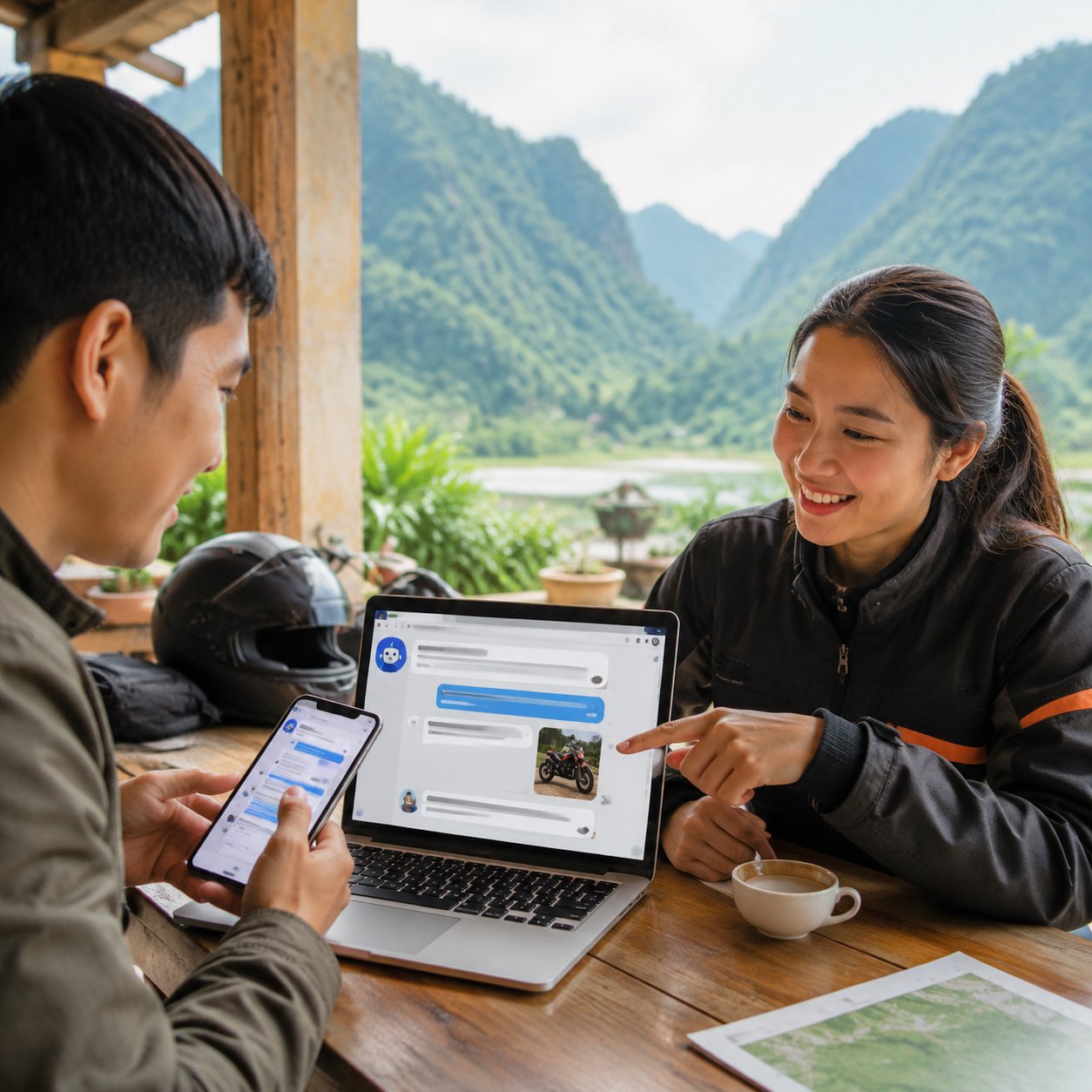 AI agent trả lời khách hỏi về dịch vụ easy rider Hà Giang nhanh hơn nhân viên AI agent trả lời khách hỏi về dịch vụ easy rider Hà Giang nhanh hơn nhân viên